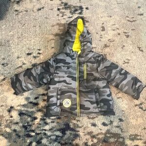 Carters Camouflage Hooded Jacket with Yellow Lining